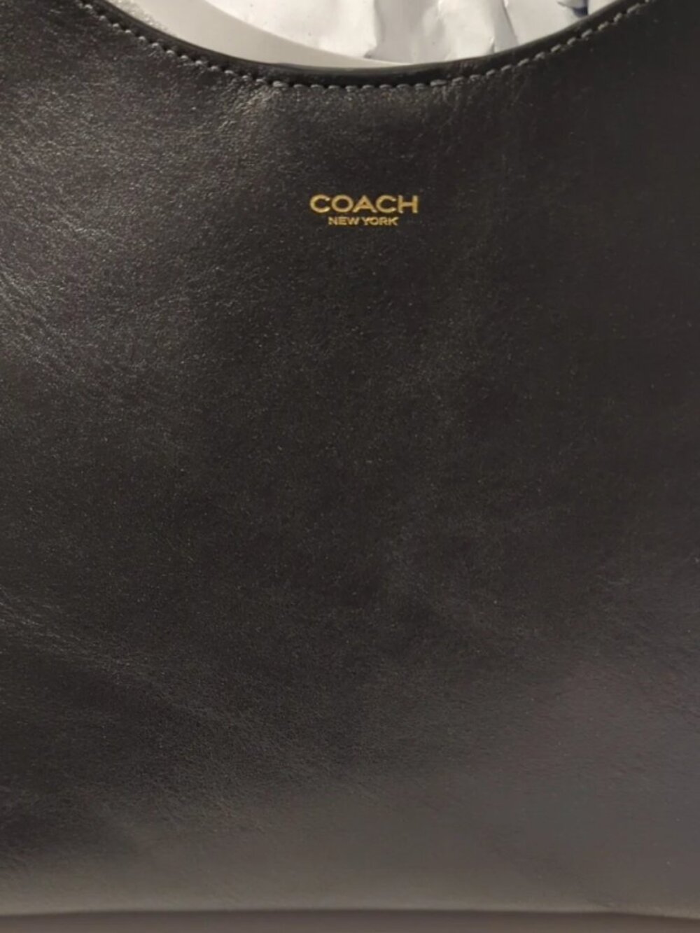 NWT Coach Brooklyn Shoulder Bag 28 Half Moon Bag CU068 Black - Picture 3 of 5